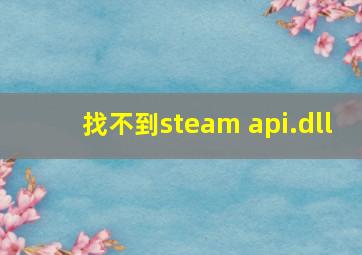 找不到steam api.dll